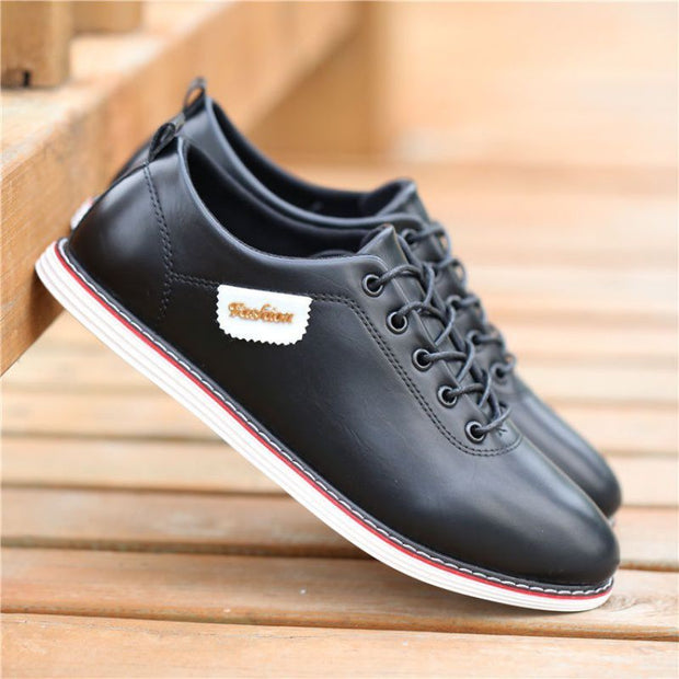 Men's PU Leather Business Casual Shoes for Man Outdoor Breathable Sneakers Male Fashion Loafers Walking Footwear Tenis Feminino