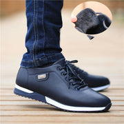 Men's PU Leather Business Casual Shoes for Man Outdoor Breathable Sneakers Male Fashion Loafers Walking Footwear Tenis Feminino