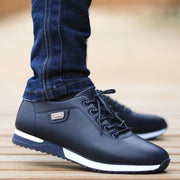 Men's PU Leather Business Casual Shoes for Man Outdoor Breathable Sneakers Male Fashion Loafers Walking Footwear Tenis Feminino