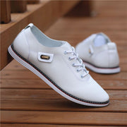 Men's PU Leather Business Casual Shoes for Man Outdoor Breathable Sneakers Male Fashion Loafers Walking Footwear Tenis Feminino