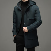 Thickened Middle-aged Cotton-padded Clothes Casual Hooded Coat