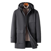 Thickened Middle-aged Cotton-padded Clothes Casual Hooded Coat