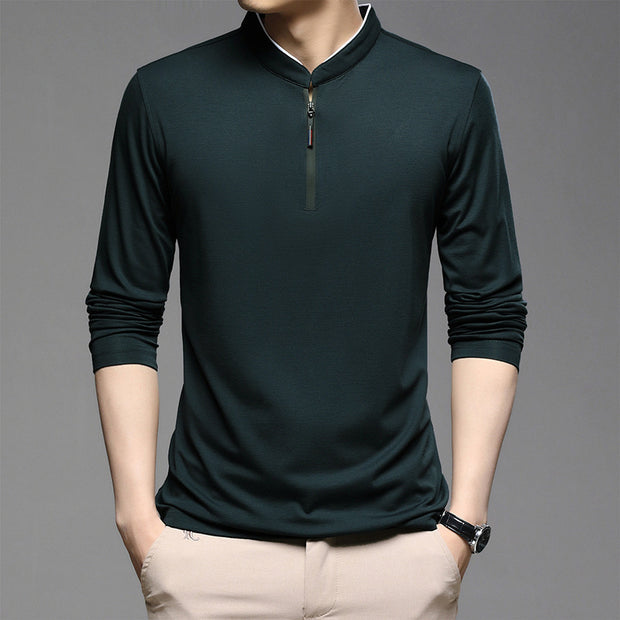 Half High Collar Cotton Men Autumn Clothes